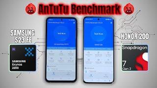 Honor 200 vs Samsung Galaxy S23 FE Antutu Comparison | Exynos 2200 vs Snapdragon 7 Gen 3