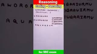 reasoning coding decoding for SSC exam #adda24 #studywithstudy #wifistudy