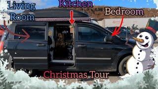 My Best minivan camper design ever, now includes a living room:  Christmas Special Tour.