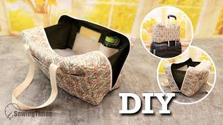  DIY Travel Bag with Trolley Sleeve | How to make a Carry On Underseat Luggage