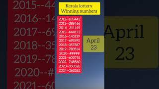 Kerala lottery year monthly date chart 6 digits April 23