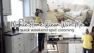 *NEW* MOBILE HOME SPEED CLEAN : SPOT CLEAN MY MOBILE HOME WITH ME : Mandy Flores #cleanwithme