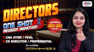 DIRECTORS ONE SHOT  MARATHON | CMA Inter/Final & CS Exe/Prof | MEPL-Divya Agarwal Mam