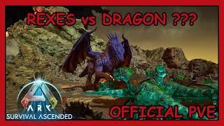 Ark Ascended | Rexes VS  Dragon | Official PVE | The Island