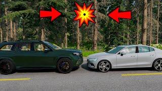 Mercedes Benz Gls VS Volvo S60 T6  BeamNG.Drive CRASH test