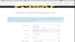 Karatbars Sponsor - Free Registration Tutorial 2015