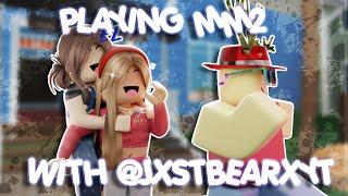 PLAYING MM2 WITH @JxstBearxYT ! FUNNY MOMENTS + VC ⭐️)