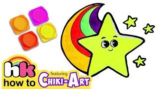 Shooting Star Drawing & Painting For Kids | Chiki Art | HooplaKidz How To