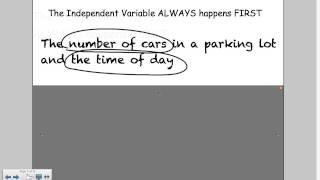 Identify Independent and Dependent Variables