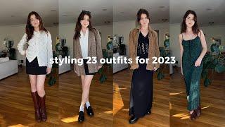 styling 23 outfits for 2023 (thrifted + sustainable brands)