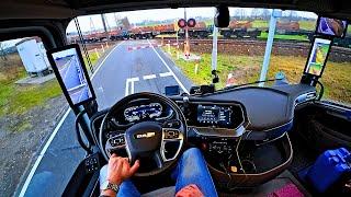 In this POV 4K video I drive along Polish national roads to the Truck service center