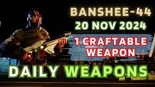 1 CRAFTABLE. Only a mediocre roll today - Banshee-44 Destiny 2 Gunsmith Official Weapon Inventory