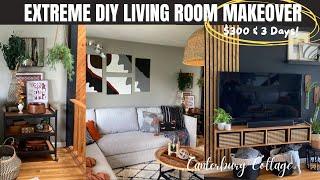 DIY LIVING ROOM MAKEOVER USING THRIFT STORE FINDS/BUDGET BOHO MODERN DECOR