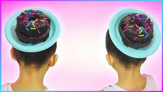 CABELO MALUCO EM 5 MINUTOS: COMO FAZER PENTEADO MALUCO INFANTIL FÁCIL - DONUTS