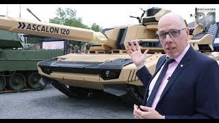 Leclerc EVOLUTION and EMBT tanks with Ascalon guns by KNDS at EUROSATORY 2024