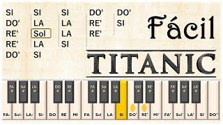 COMO TOCAR  la canción de Titanic en Piano  Tutorial con Notas | FACIL