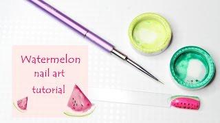 Arbuz na pazurki / Watermelon Nail Art Tutorial step by step