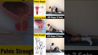 Pelvic Strength+Hamstring Workout #shorts