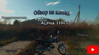 МОПЕД ALPHA 110 CC. Обзор, плюсы и минусы.