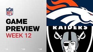 Denver Broncos vs. Las Vegas Raiders | 2024 Week 12 Game Preview