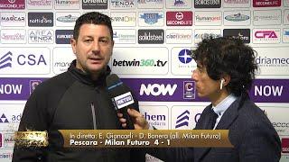 Pescara - Milan Futuro 4-1 Bonera: "Il Pescara è la squadra più forte"