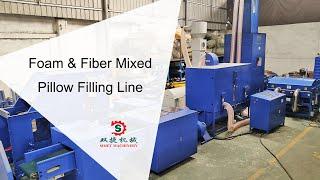 J-001-F Memory foam mixing fiber pillow filling machine