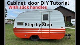 EP. 343 Step by step build your own vintage camper cabinet doors with COBBE cabinet hardware.