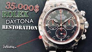 Restoration of a 35k Rolex Daytona with Racing Dial - Lapping, Laser Welding and Polishing