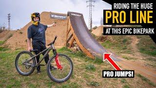 RIDING THE HUGE PRO LINE AT THIS EPIC BIKE PARK!