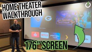 HUGE 176” 8K 10 Seat Traditional Home Theater Tour! JVC DLA-NZ9, MadVR Envy Extreme - New Jersey