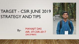 CSIR NET JUNE 2019 - Strategy and Preparation