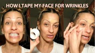 How I tape my face for Wrinkles OVER 50  | Stung by Samantha #facetape