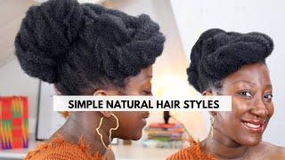 SIMPLE VALENTINES DAY NATURAL HAIR STYLE || THIN/FINE NATURAL HAIR || ADEDE