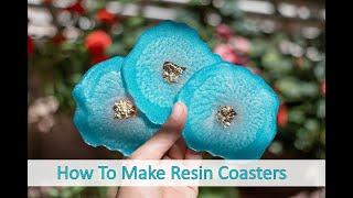 How to make resin coasters (ساخت زیرلیوانی رزینی با بافت سلولی)