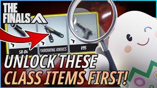 The BEST Items To Unlock First For All Classes In The Finals!