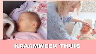 Eerste week THUIS met BABY Rosa | Kraamtijd VLOG #1 Mama van 4 | Kellycaresse