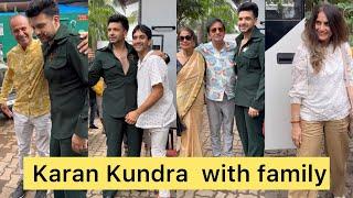 Karan Kundrra with mom dad and sisters bhanja ￼ And Jiju￼ At Laughter Chefs Unlimited Entertainment