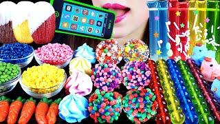 ASMR CHOCO DESSERT iPHONE CHOCOLATE, JELLY NOODLES MINI KYOHOJELLY, MARSHMALLOW, POPPING CHOCO