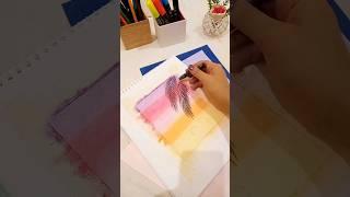 easy sunset oil pastel scenery tutorial#shorts #oilpastel #crayons #sunset #scenery #craft #tutorial