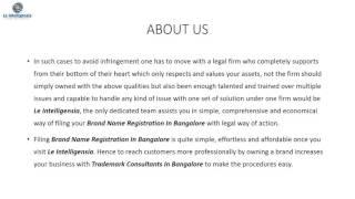 Brandname Registration In Bangalore Le Intelligensia