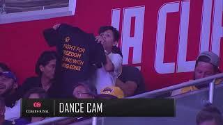 Kid baits NBA camera and flashes free Hong Kong shirt