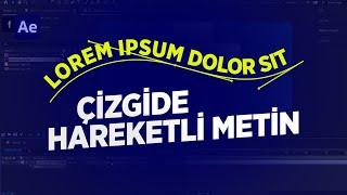 Çizgilere Hareketli Yazılar | Mask ve Metin İlişkisi | After Effects Yazı Animasyonları