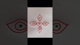 3*1 dot kolam//daily kolam//beginners kolam #muggulu #kolam #rangoli #simple