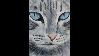 Easy Watercolor Painting & Print : A Cat Portrait Step by Step #shorts