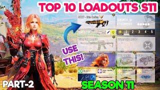 TOP 10 LOADOUTS in "SEASON 11" of Cod Mobile! | codm br best gunsmith | codm br best guns | codm br