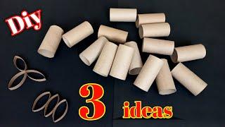 3 Great ideas for your home decoration with toilet paper rolls! Great recycling idea