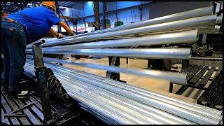 Industrial Steel Pipe Manufacturing Factory! Mass Production Process!