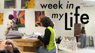 ONE WEEK: art class, textile design, planning an art market!