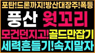 [풍산 주가 전망]윗꼬리!모건스탠리물량!골드만삭스!다먹고있다!세력흔들기!속지맛요!포탄에서드론까지!방산대장주!이제시작입니다!