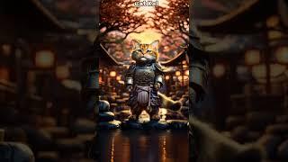adult cat dressed in samurai costume #shorts #viralshorts #cat #mpminds #funny #cute